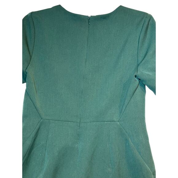 Banana Republic Sheath Dress Women's 8P Green Short Sleeve Career Preppy Chic - Picture 2 of 7